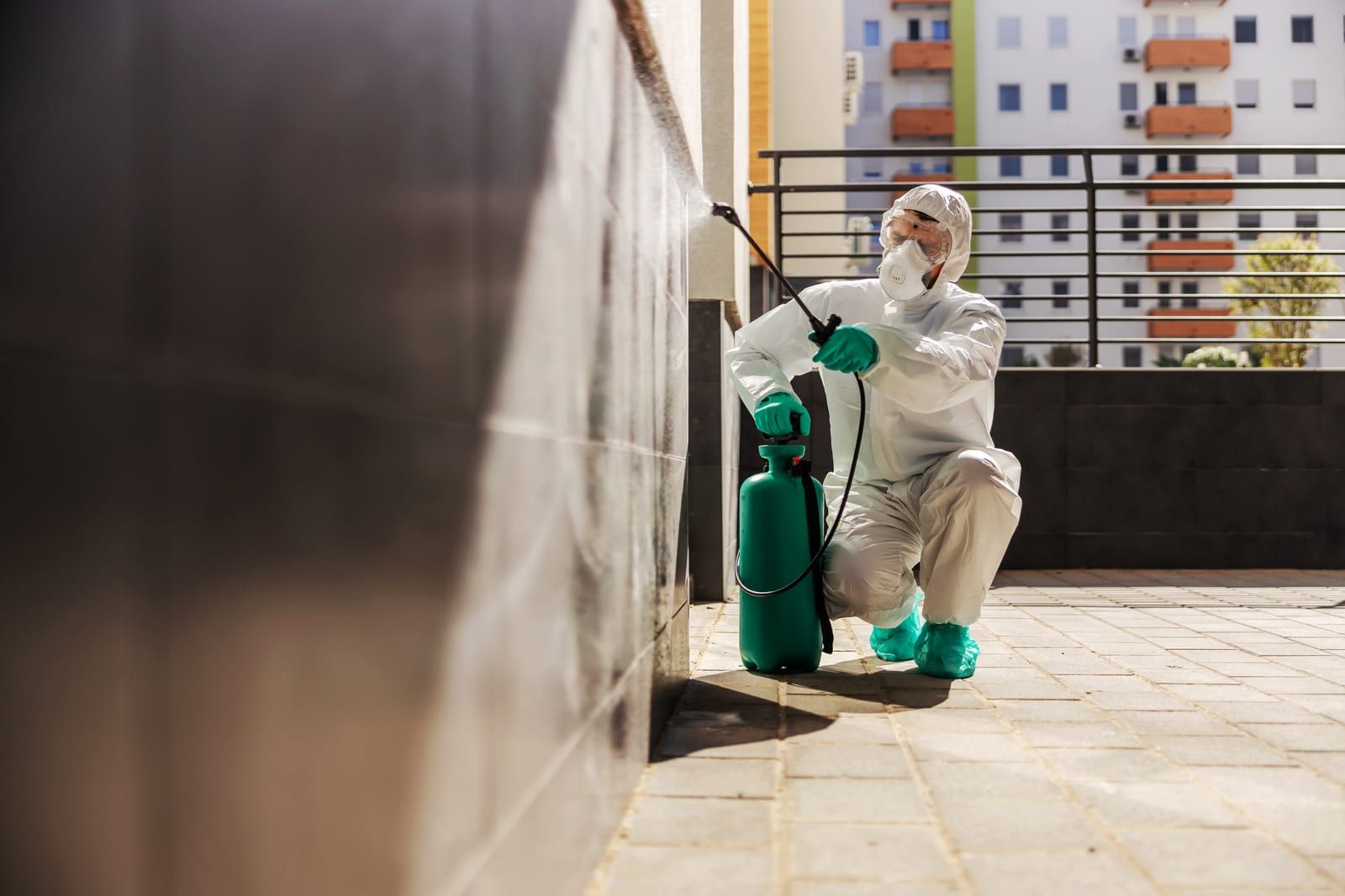Exterior barrier treatment along a wall
